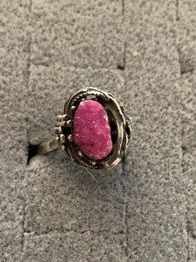Vintage Sterling Silver Ring Sz 6 Handmade Gemstone Bob Stringer Y2K $225